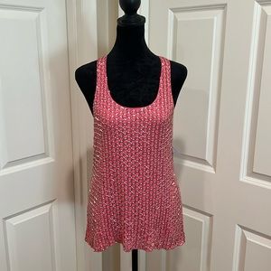 Parker, woman’s, S, racerback, pink & silver sequined top. NWT.